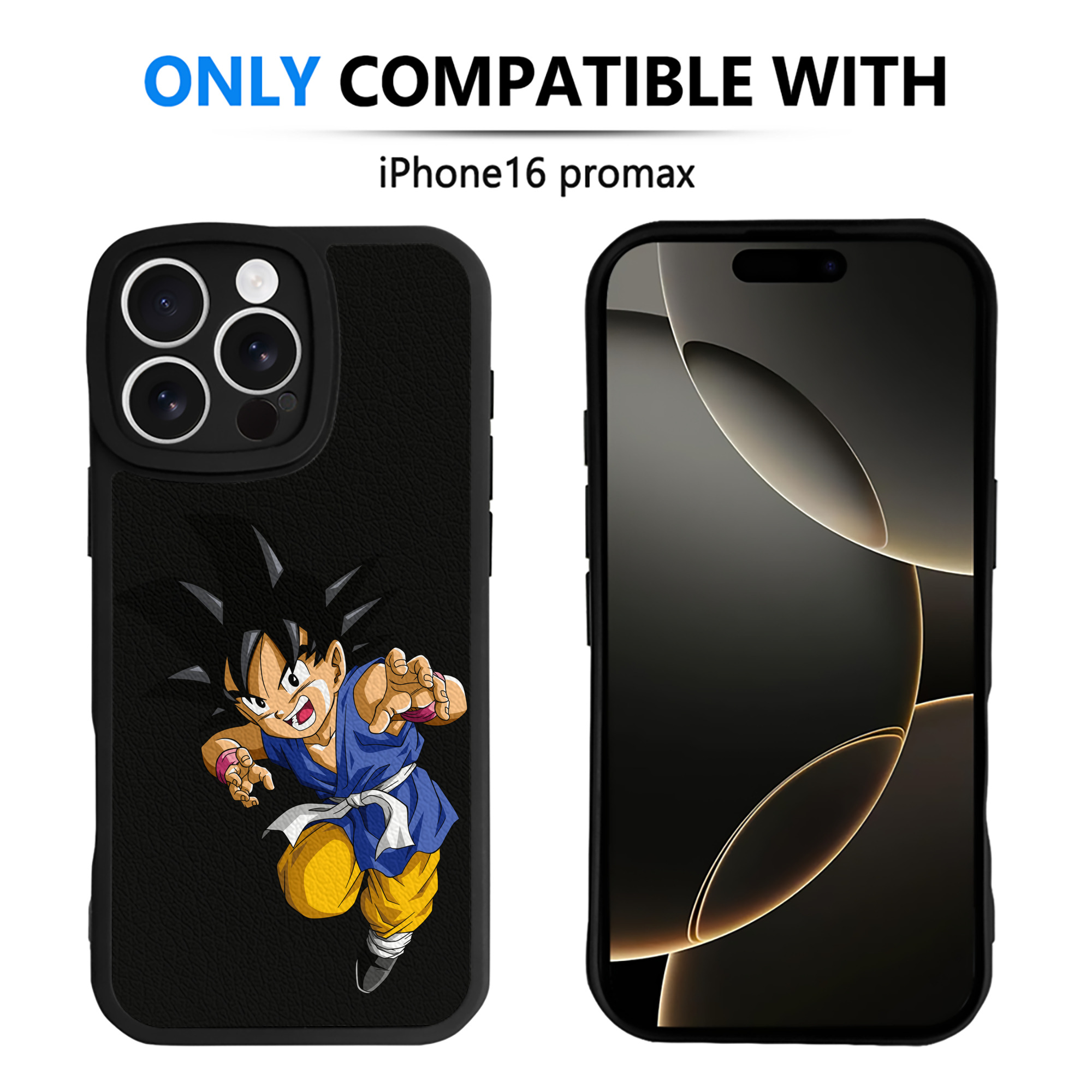 （画像用） ドラゴンボール 孫悟空（そん ごくう）Son Goku カカロット DRAGON BALL Kakarotto 【iPhone 16シリーズ対応】シリコンスマホケース（レザー調） 材質：シリコン